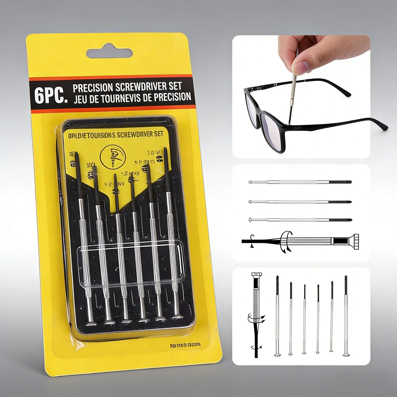 Screwdriver Set Precision - Conjunto de 6 Chaves de Fenda,